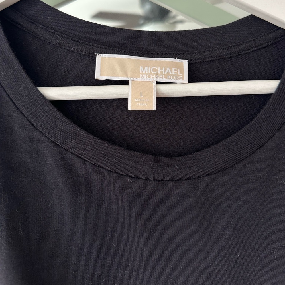 Michael Kors Black Crew Neck Tee Dress - Picture 4 of 7